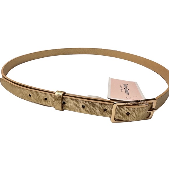 Juicy Couture Gold Skinny Belt Size L/XL - Picture 2 of 4